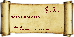 Vatay Katalin névjegykártya