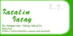 katalin vatay business card